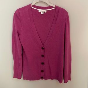 Banana Republic Pink Italian Yarn V-neck Cardigan Sweater Size M